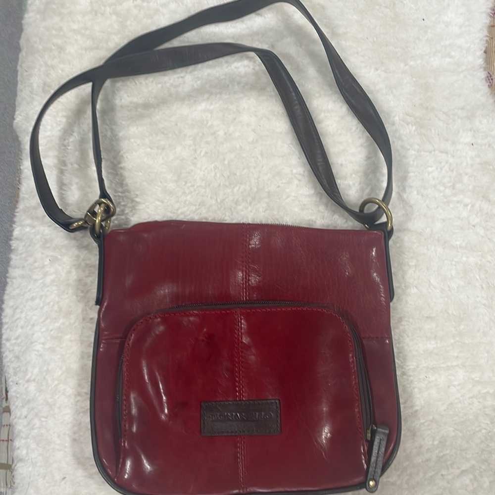 Burgundy crossbody style purse